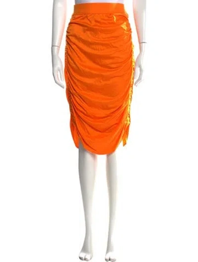 Pre-owned Zero + Maria Cornejo Midi Length Skirt In Orange