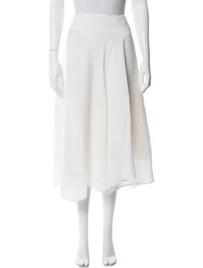Pre-owned Zero + Maria Cornejo Midi Length Skirt In White