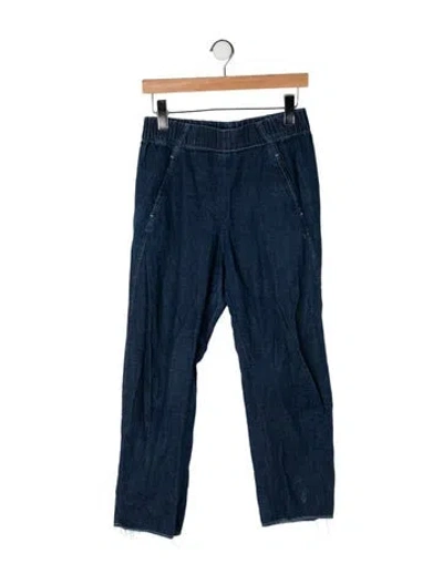 Pre-owned Zero + Maria Cornejo Mid-rise Straight Leg Jeans In Blue