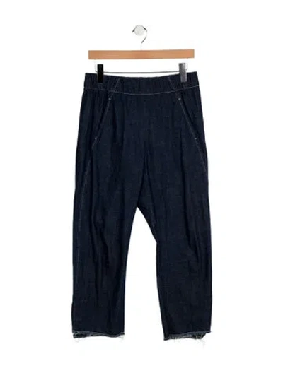 Pre-owned Zero + Maria Cornejo Mid-rise Wide Leg Jeans In Blue