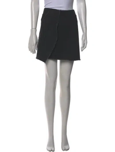 Pre-owned Zero + Maria Cornejo Mini Skirt In Black