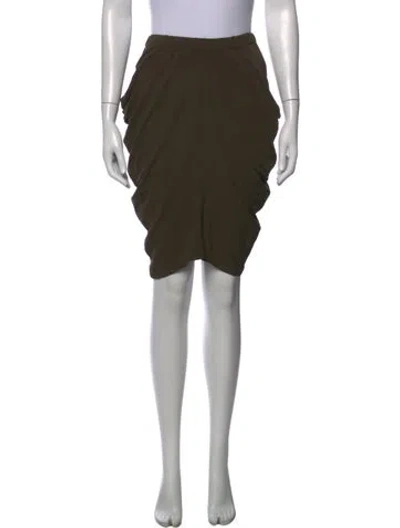Pre-owned Zero + Maria Cornejo Mini Skirt In Green