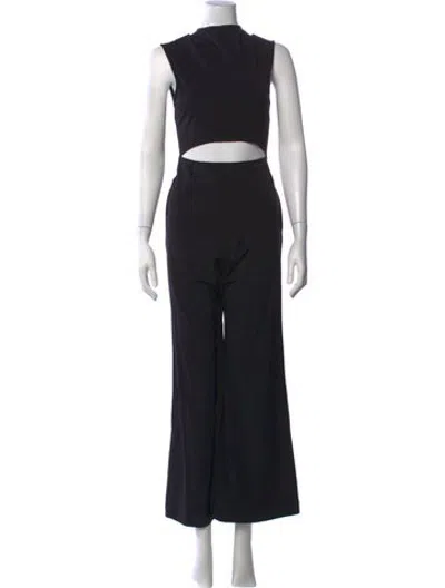 Pre-owned Zero + Maria Cornejo Nylon Crew Neck Jumpsuit In Black