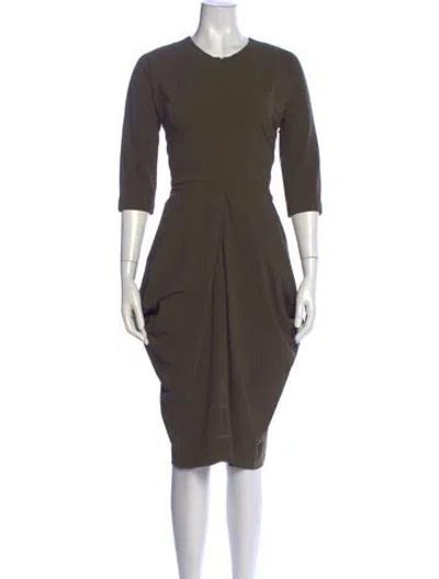 Pre-owned Zero + Maria Cornejo Nylon Knee-length Dress In Green