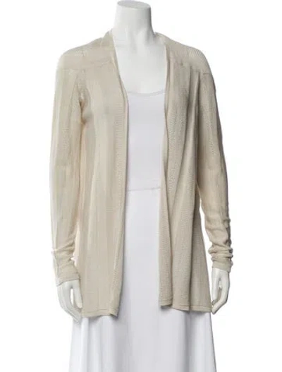 Pre-owned Zero + Maria Cornejo Nylon Open Front Sweater In Neutral