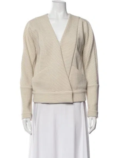 Pre-owned Zero + Maria Cornejo Nylon Striped Jacket In Neutrals