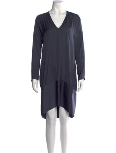 Pre-owned Zero + Maria Cornejo One-shoulder Knee-length Dress In Grey