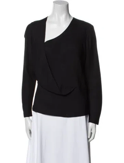 Pre-owned Zero + Maria Cornejo One-shoulder Long Sleeve Top In Blue