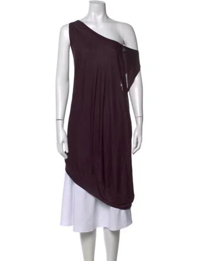 Pre-owned Zero + Maria Cornejo One-shoulder Sleeveless Top In Purple