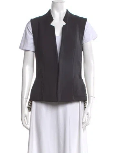 Pre-owned Zero + Maria Cornejo Open Front Sleeveless Top In Gray