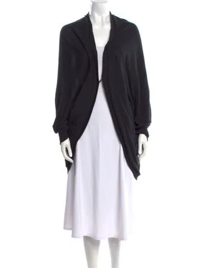 Pre-owned Zero + Maria Cornejo Open Front Sweater In Black