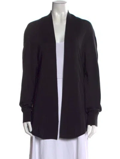 Pre-owned Zero + Maria Cornejo Open Front Sweater In Black