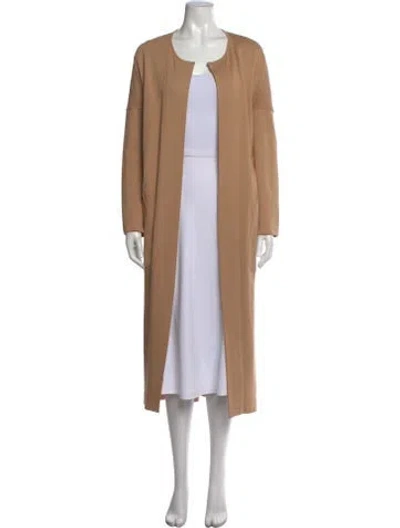 Pre-owned Zero + Maria Cornejo Open Front Sweater In Brown