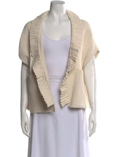Pre-owned Zero + Maria Cornejo Open Front Sweater In Neutral
