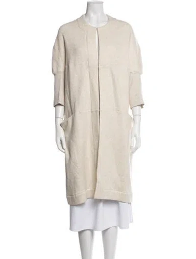Pre-owned Zero + Maria Cornejo Open Front Sweater In Neutrals