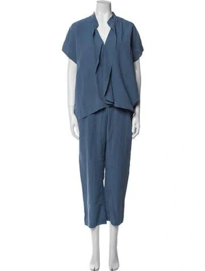Pre-owned Zero + Maria Cornejo Pant Set In Blue