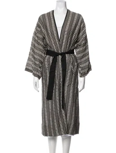 Pre-owned Zero + Maria Cornejo Patterned Coat W/ Tags In Grey