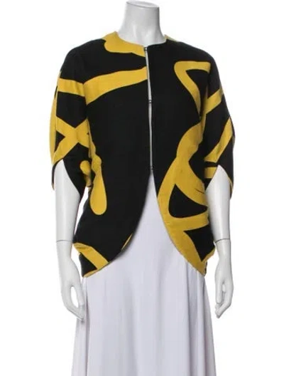 Pre-owned Zero + Maria Cornejo Patterned Jacket In Black