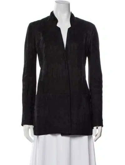Pre-owned Zero + Maria Cornejo Patterned Jacket In Black