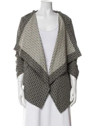 Pre-owned Zero + Maria Cornejo Patterned Jacket In Neutral