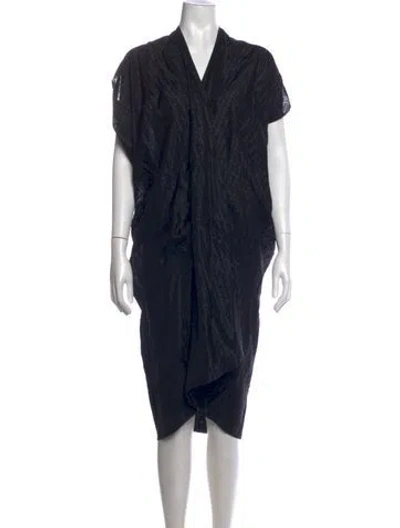 Pre-owned Zero + Maria Cornejo Patterned Knee-length Dress In Black