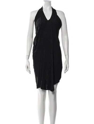 Pre-owned Zero + Maria Cornejo Patterned Midi Length Dress In Black