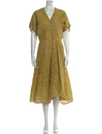 Pre-owned Zero + Maria Cornejo Patterned Midi Length Dress In Multi