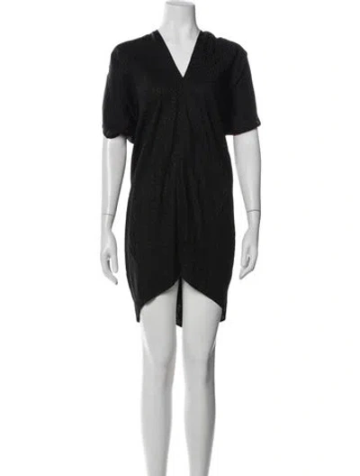 Pre-owned Zero + Maria Cornejo Patterned Mini Dress In Blue