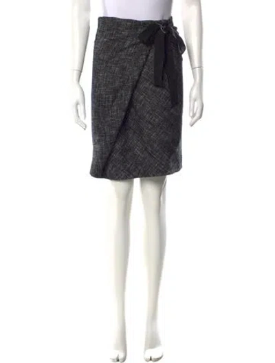 Pre-owned Zero + Maria Cornejo Patterned Mini Skirt In Black