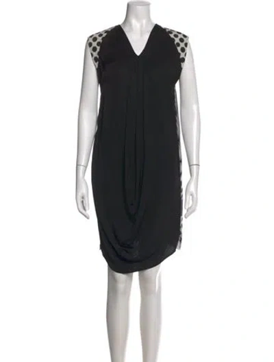 Pre-owned Zero + Maria Cornejo Polka Dot Print Knee-length Dress In Black