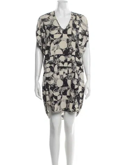 Pre-owned Zero + Maria Cornejo Printed Knee-length Dress