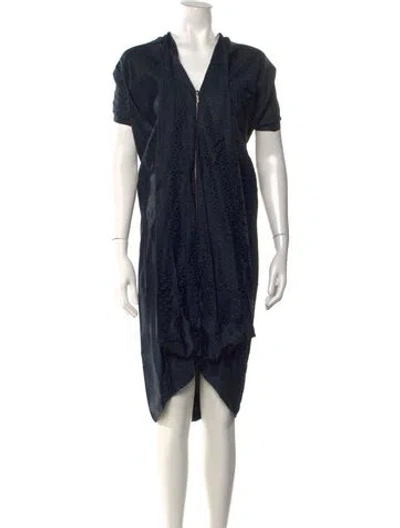 Pre-owned Zero + Maria Cornejo Printed Knee-length Dress In Black