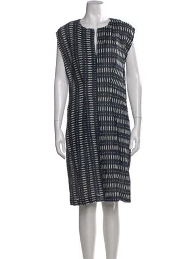 Pre-owned Zero + Maria Cornejo Printed Knee-length Dress In Blue