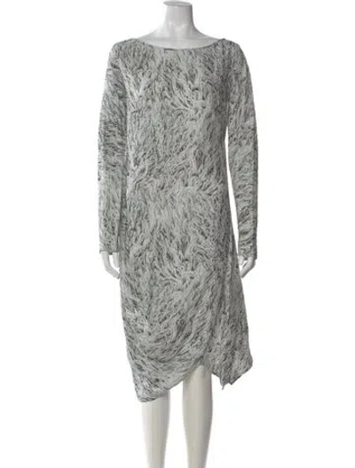 Pre-owned Zero + Maria Cornejo Printed Knee-length Dress In Gray
