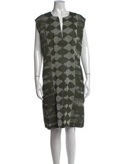 Pre-owned Zero + Maria Cornejo Printed Knee-length Dress In Green