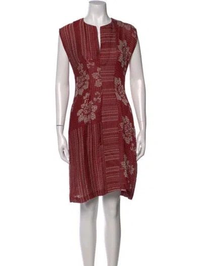 Pre-owned Zero + Maria Cornejo Printed Knee-length Dress In Red