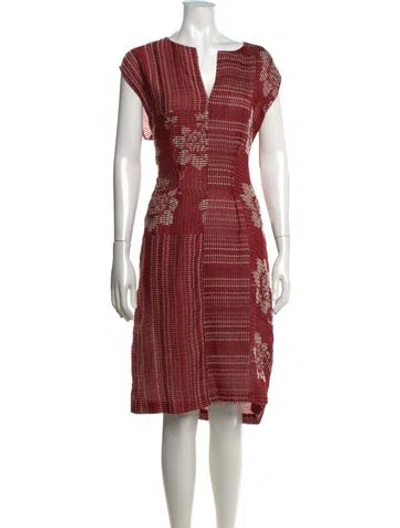 Pre-owned Zero + Maria Cornejo Printed Knee-length Dress In Red