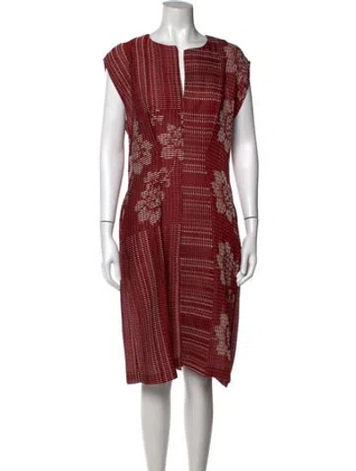 Pre-owned Zero + Maria Cornejo Printed Knee-length Dress In Red
