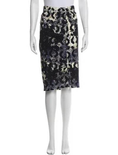 Pre-owned Zero + Maria Cornejo Printed Knee-length Skirt In White