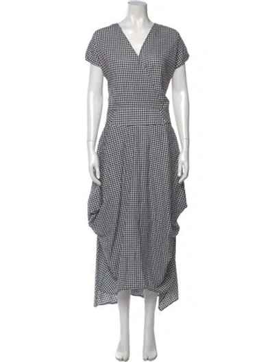 Pre-owned Zero + Maria Cornejo Printed Long Dress In Multi