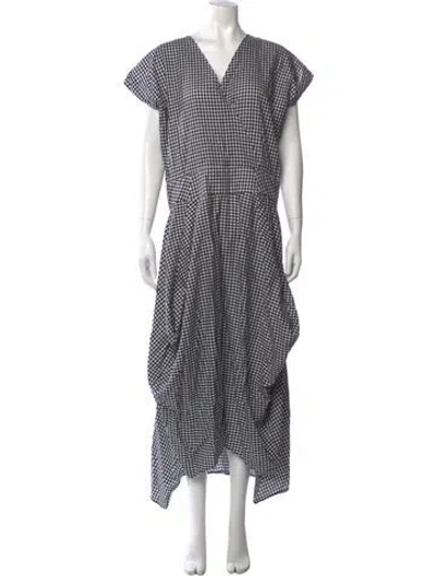 Pre-owned Zero + Maria Cornejo Printed Long Dress In Multicolor