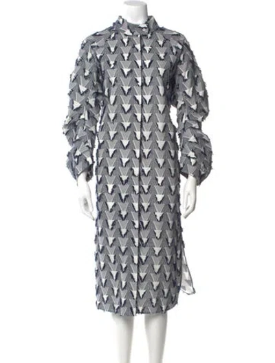 Pre-owned Zero + Maria Cornejo Printed Midi Length Dress In Multi