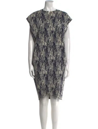 Pre-owned Zero + Maria Cornejo Printed Midi Length Dress In Neutral