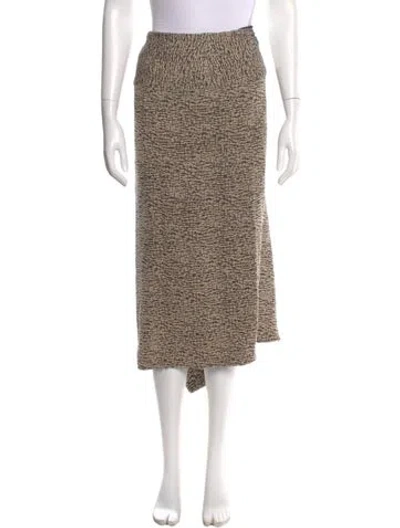 Pre-owned Zero + Maria Cornejo Printed Midi Length Skirt In Neutral