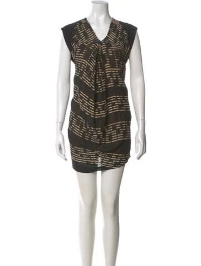 Pre-owned Zero + Maria Cornejo Printed Mini Dress In Multi