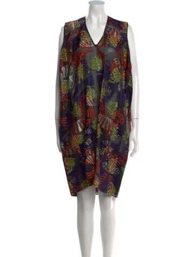 Pre-owned Zero + Maria Cornejo Printed Mini Dress In Multi
