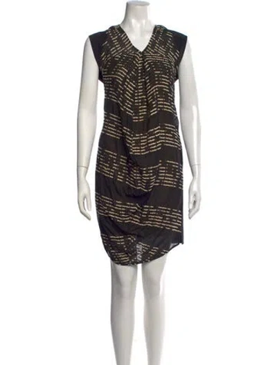 Pre-owned Zero + Maria Cornejo Printed Mini Dress In Multi