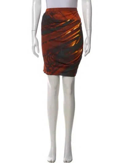 Pre-owned Zero + Maria Cornejo Printed Mini Skirt In Multi
