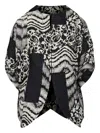 Zero + Maria Cornejo Printed Round-neck Jacket In Black