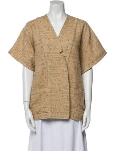 Pre-owned Zero + Maria Cornejo Printed Vest In Brown